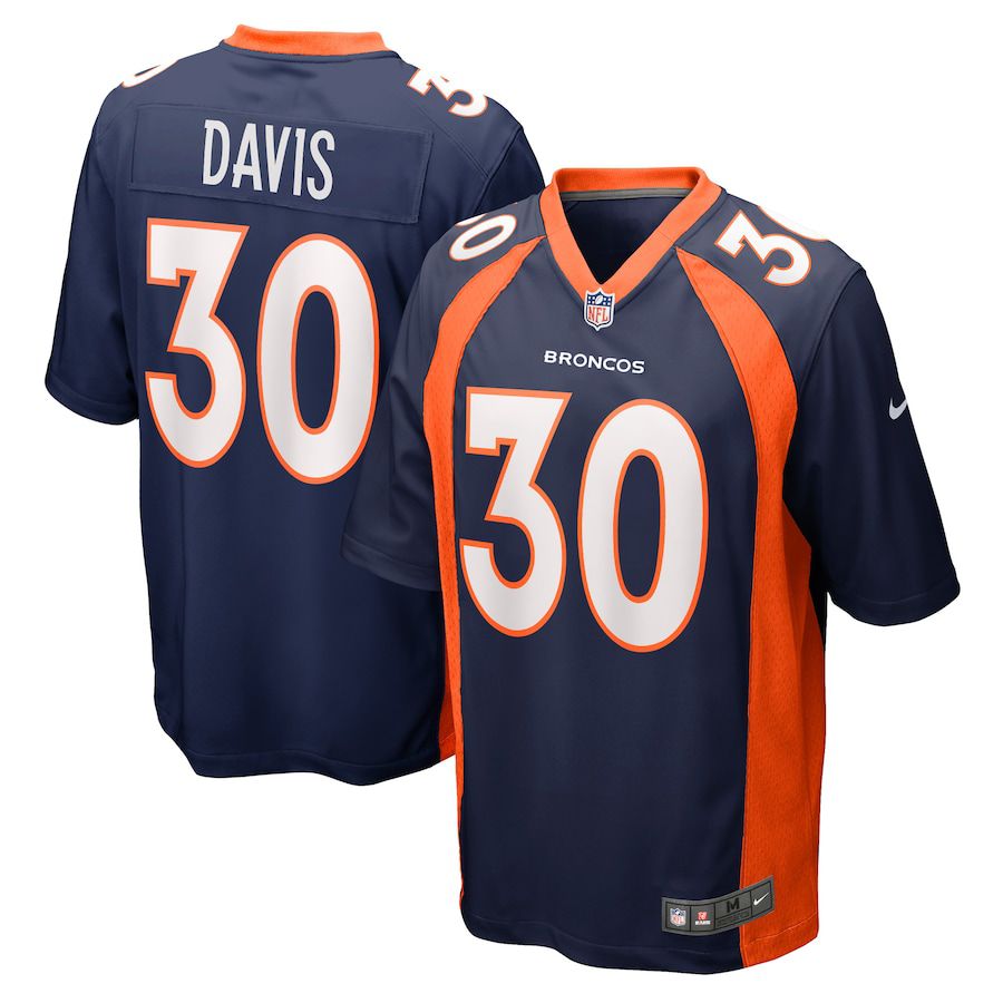 Men Denver Broncos #30 Terrell Davis Nike Navy Retired Player NFL Jersey